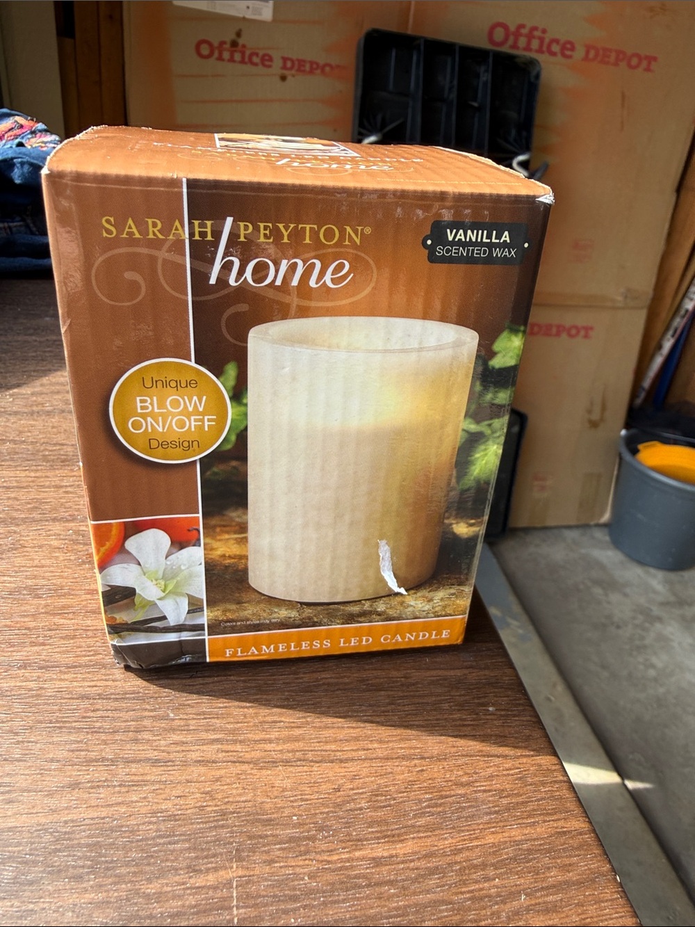 Home Vanilla Scented Flameless LED Candle - Cream